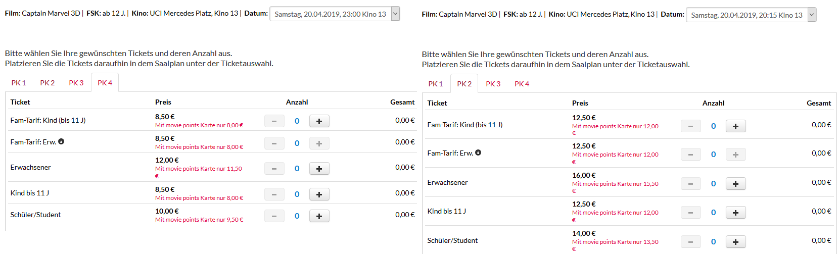 UCI Prices